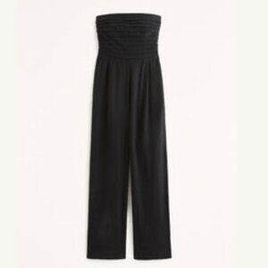 Abercrombie Ruched Strapless Jumpsuit